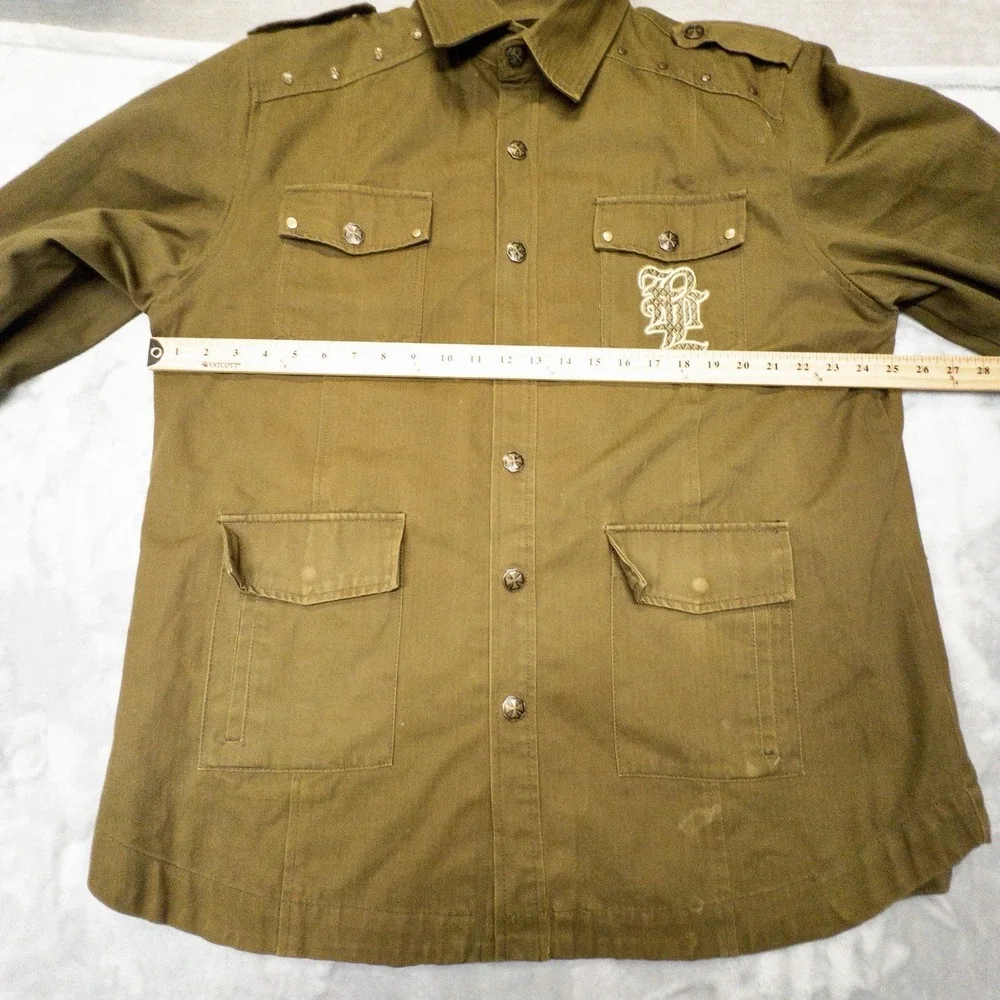 Blac Label Embroidered Military Style Field Jacket Mens XL Streetwear Y2k